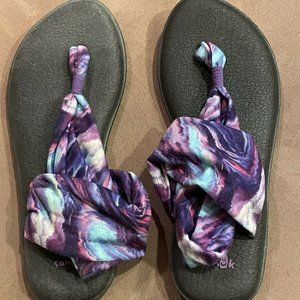 New Sanuk Yoga Sling Sandal - Purple Tie-Dye